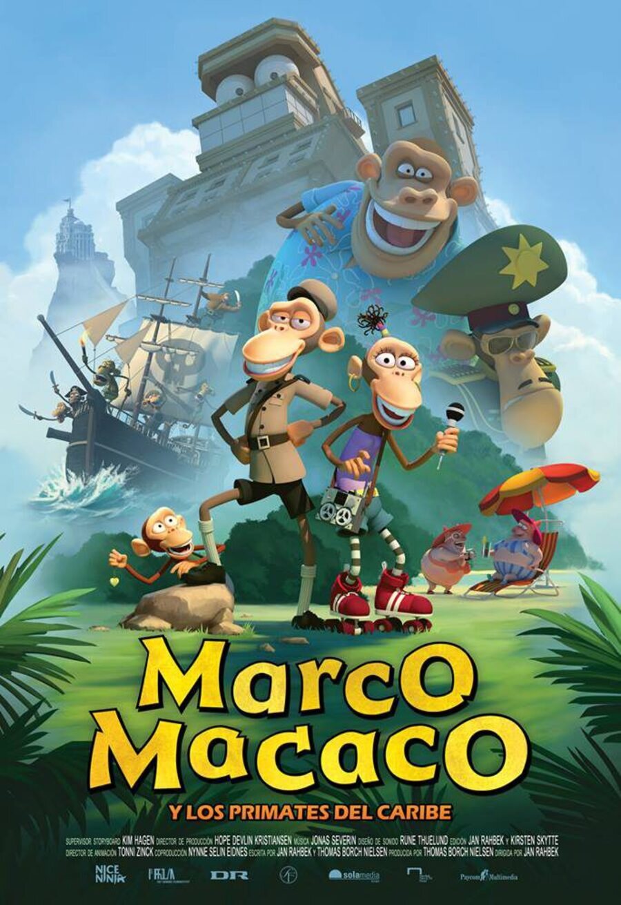 Cartel de Marco Macaco y los primates del Caribe - España