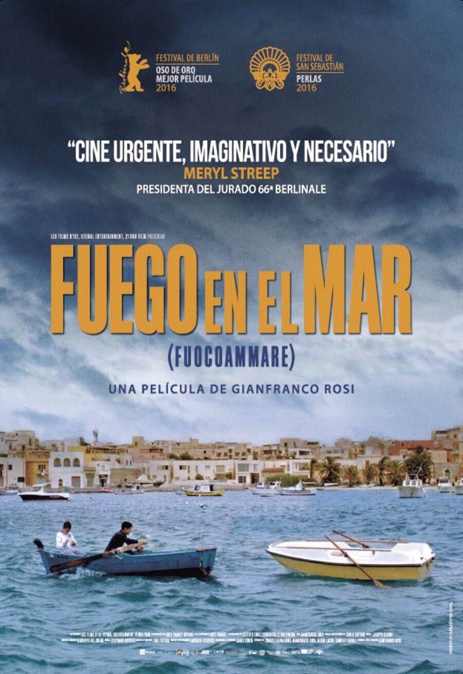 Cartel de Fuego en el mar (Fuocoammare) - España