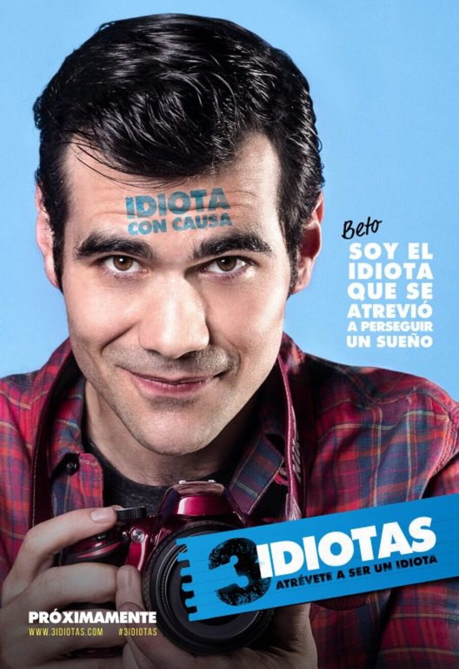 Cartel de 3 idiotas - Teaser póster Beto