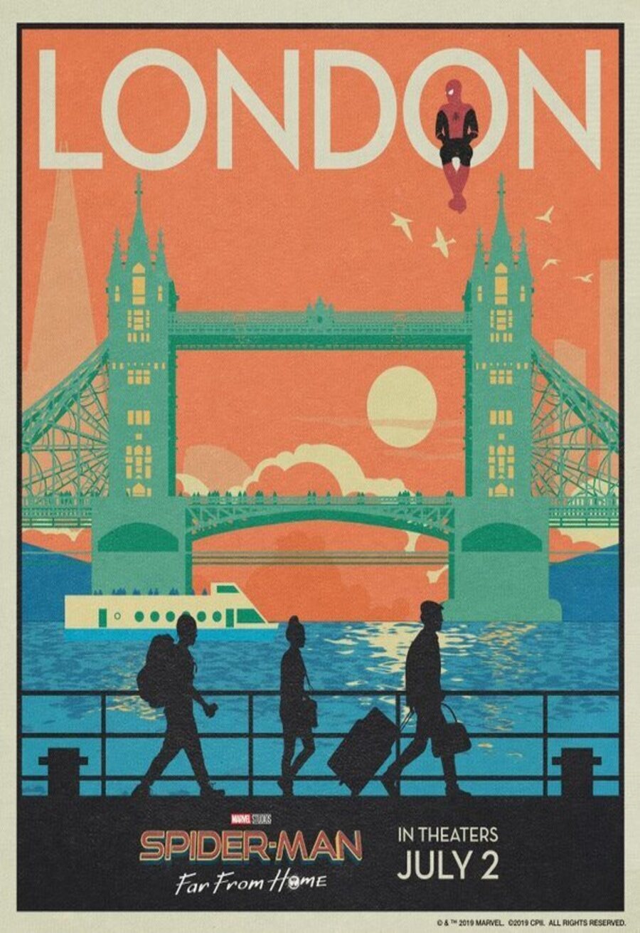 Cartel de Spider-Man: Lejos de casa - Postal Londres