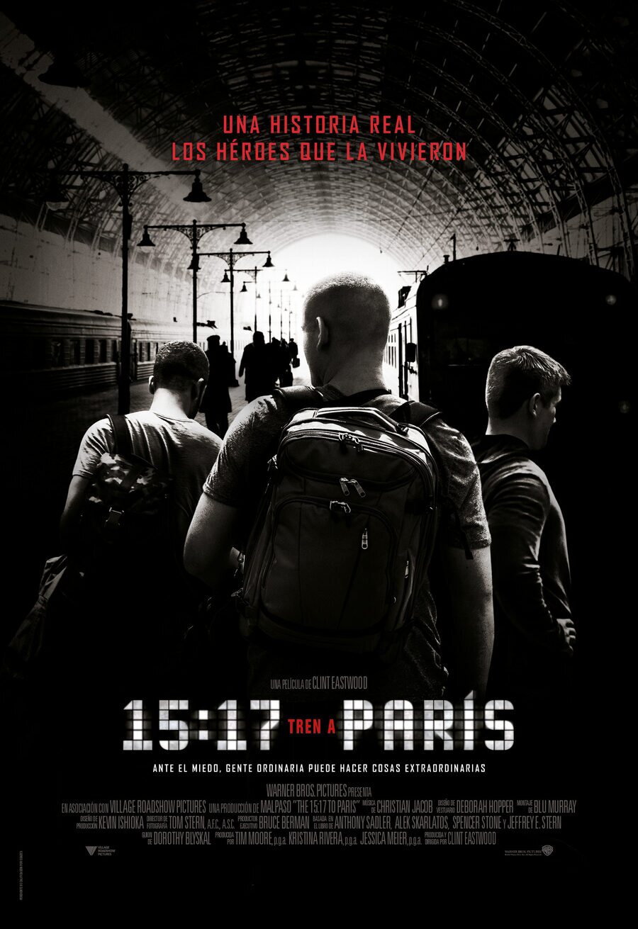 Cartel de 15:17 Tren a Paris - Póster español