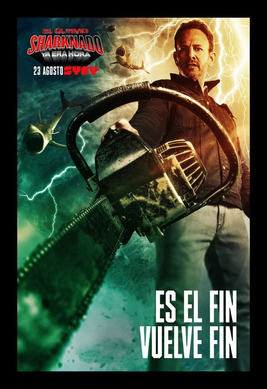 Cartel de El último Sharknado: Ya era hora - Póster Fin Shepard