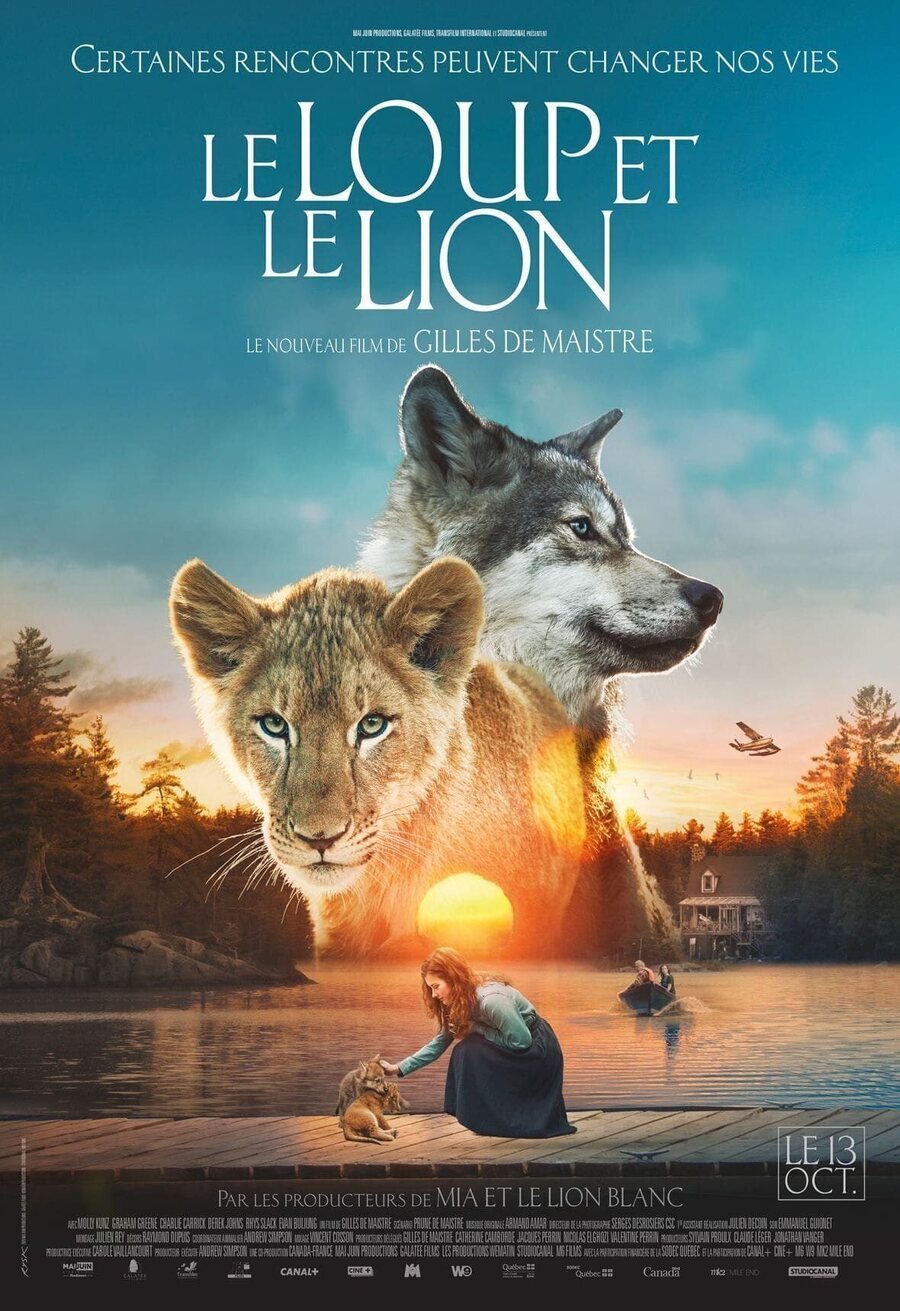 Cartel de El lobo y el león - Francia