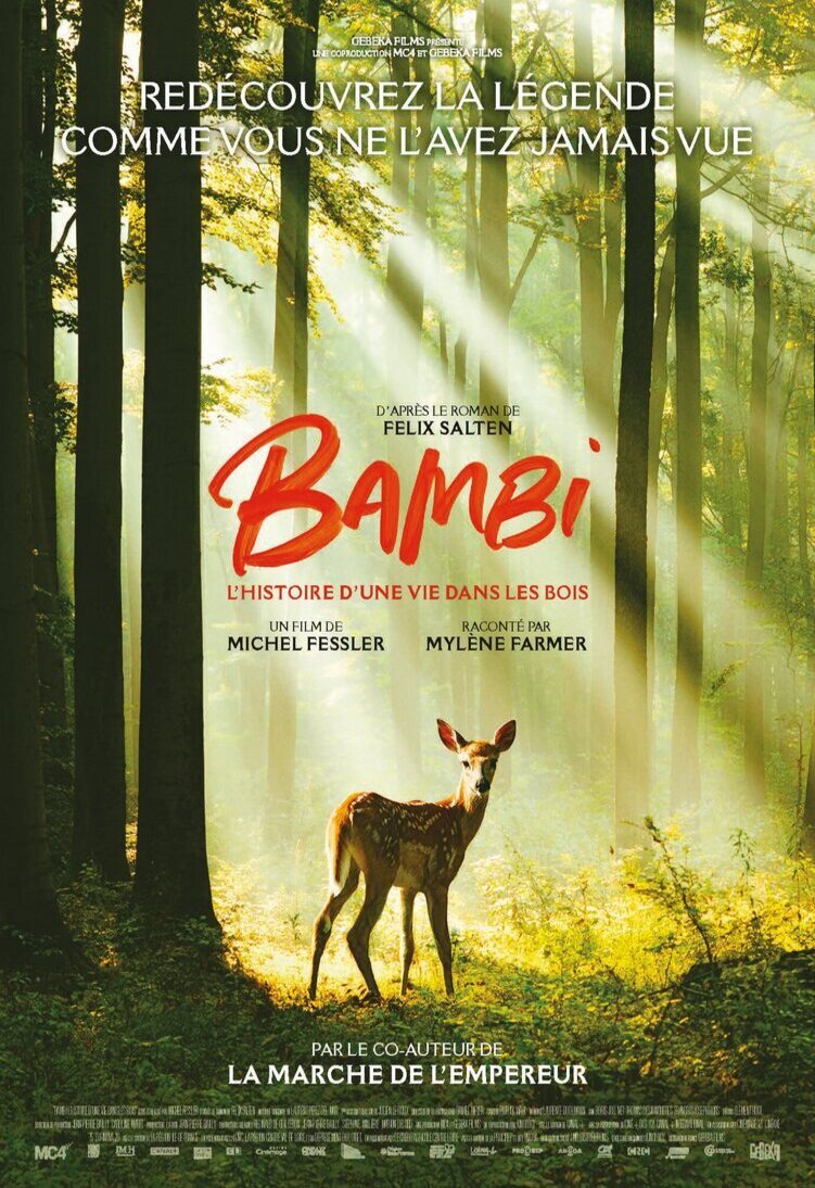 Cartel de Bambi, una vida en el bosque - Cartel francés