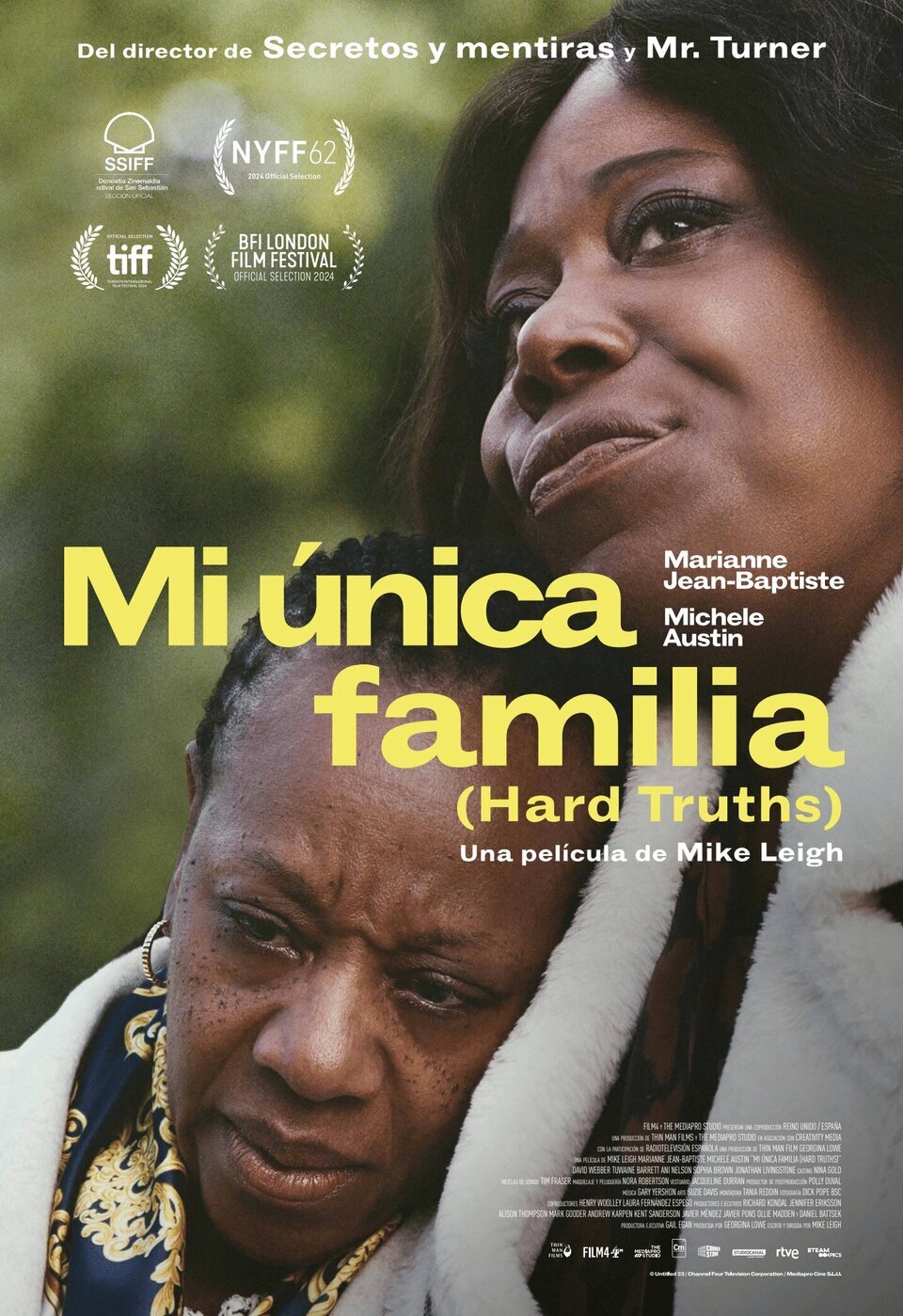 Cartel de Mi única familia (Hard Truths) - Póster España