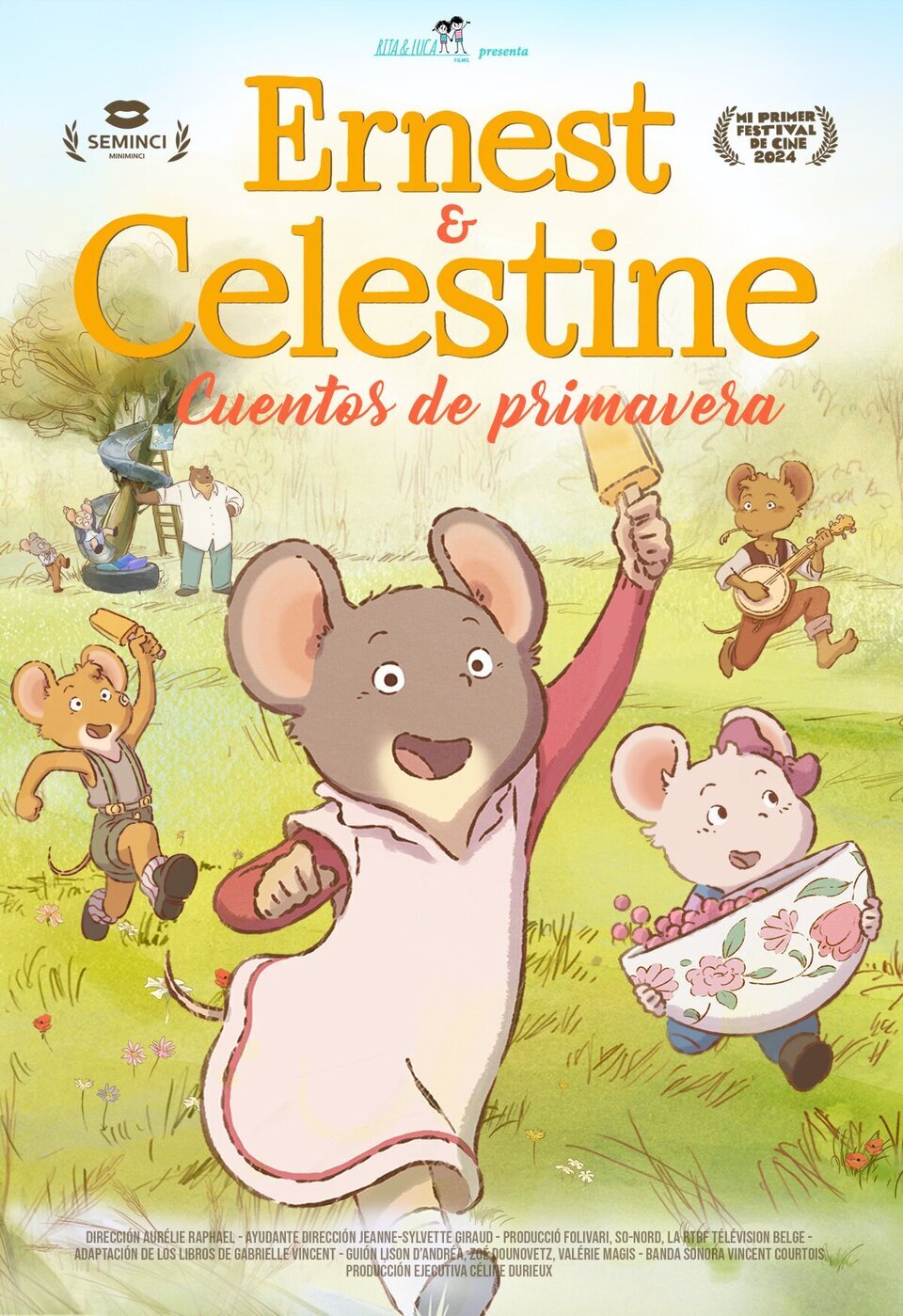 Cartel de Ernest & Célestine, cuentos de primavera - España