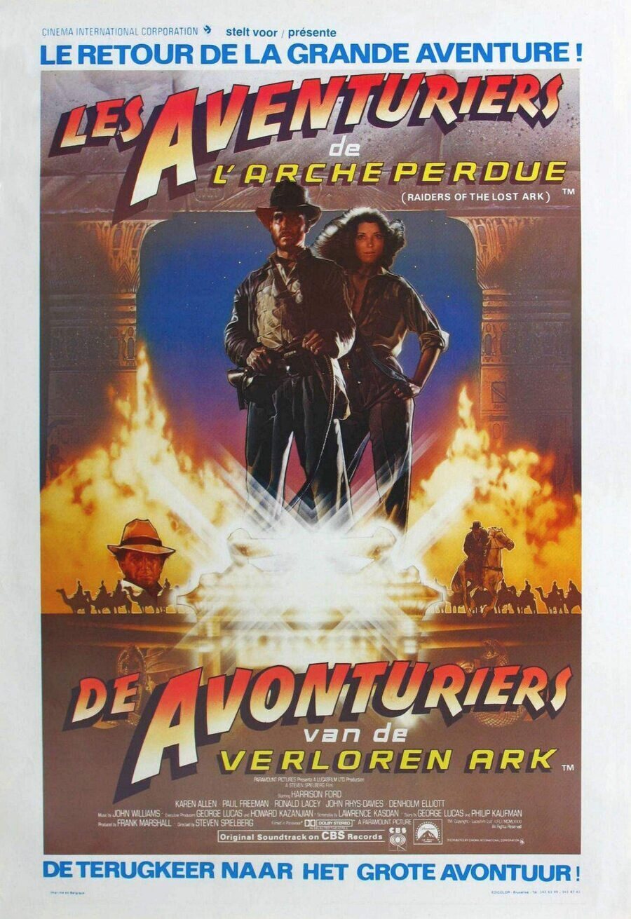 Cartel Francia / Alemania de 'Indiana Jones en Busca del