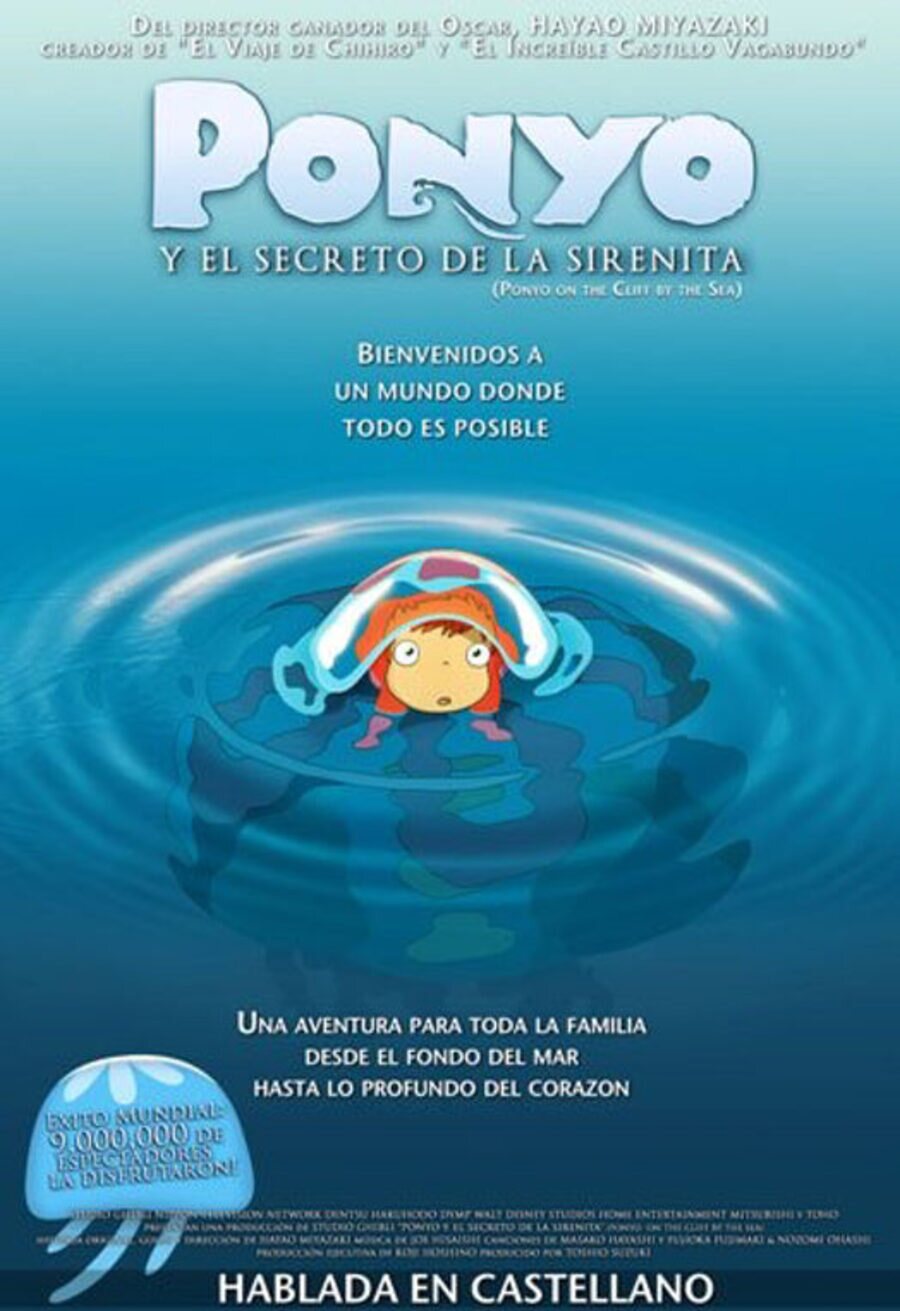 Cartel de Ponyo en el acantilado - México 2