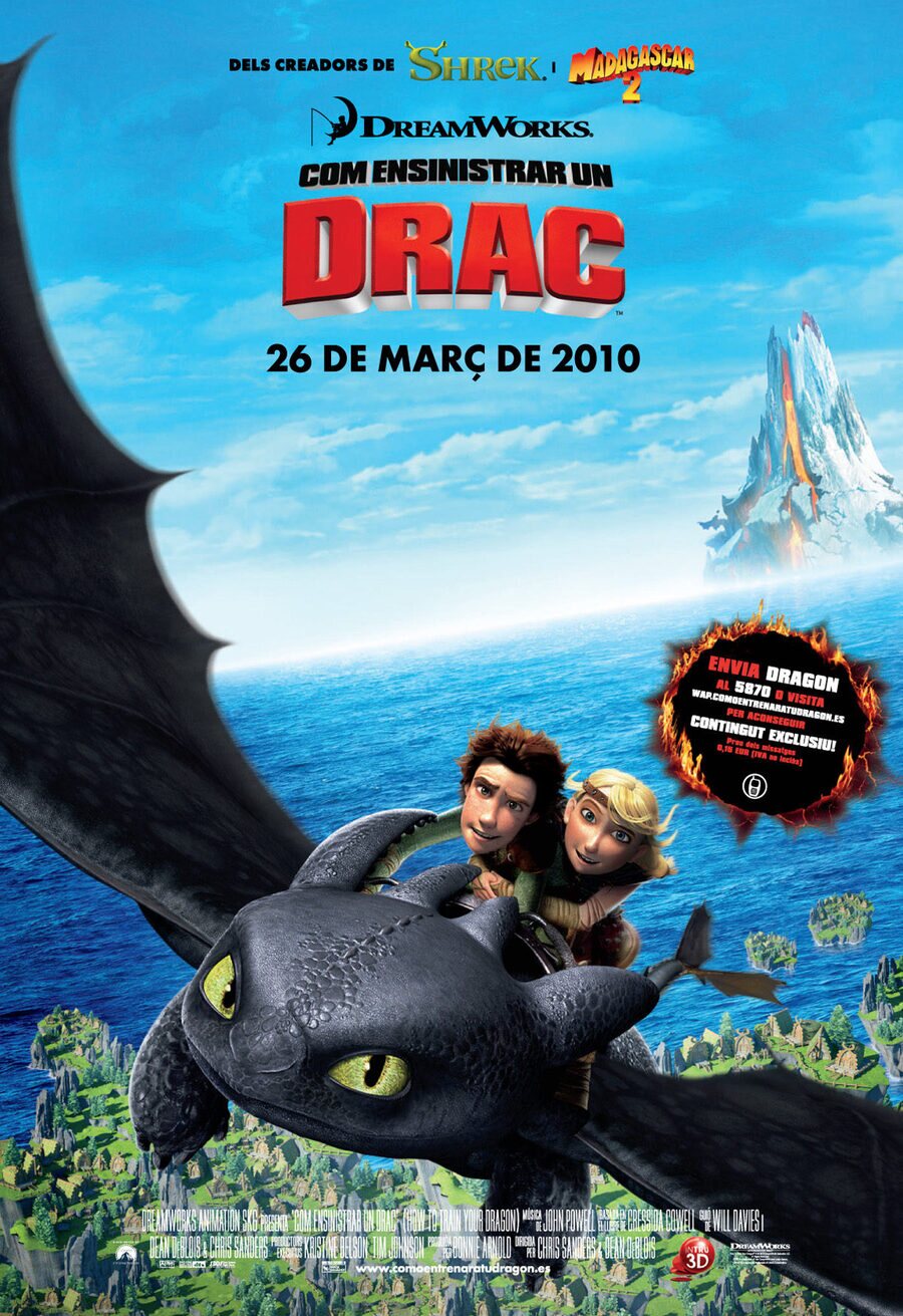 Cartel Cataluña de 'Cómo entrenar a tu dragón (2010