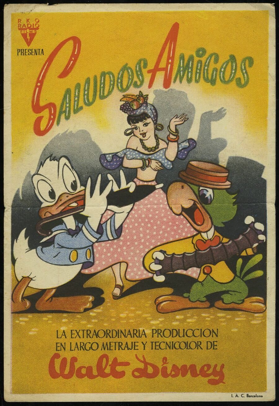 Cartel de Saludos amigos - España