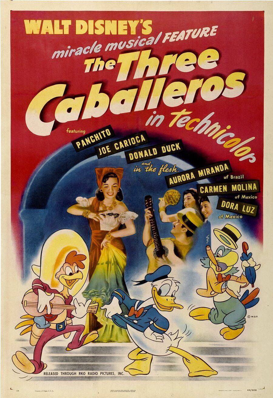 Cartel de Los tres caballeros - Estados Unidos