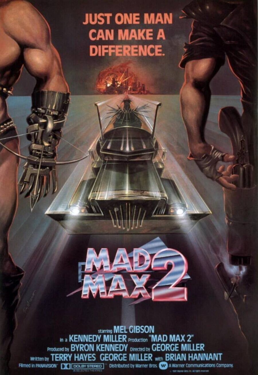 Cartel de Mad Max 2, el guerrero de la carretera - Estados Unidos