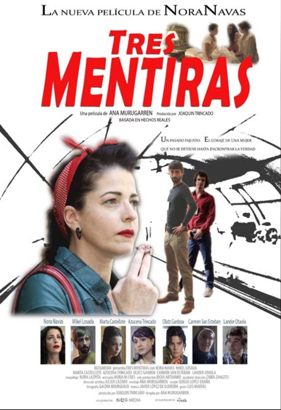 Cartel de Tres mentiras - España