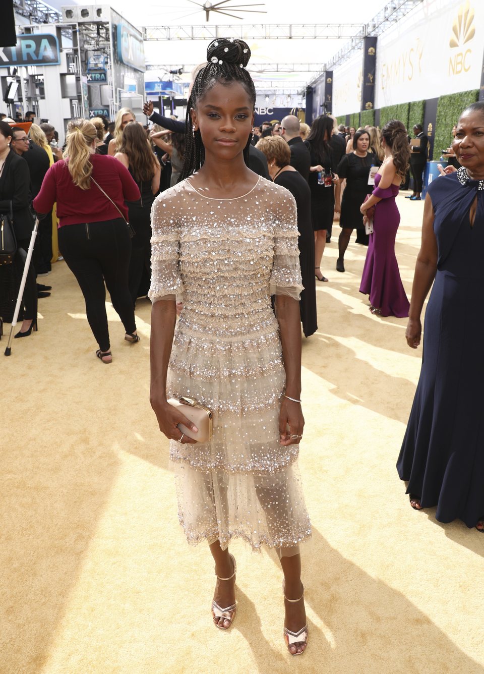 Letitia Wrigth en la alfombra roja de los Premios Emmy 2018