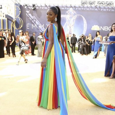 Tiffany Haddish en la alfombra roja de los Emmy 2018