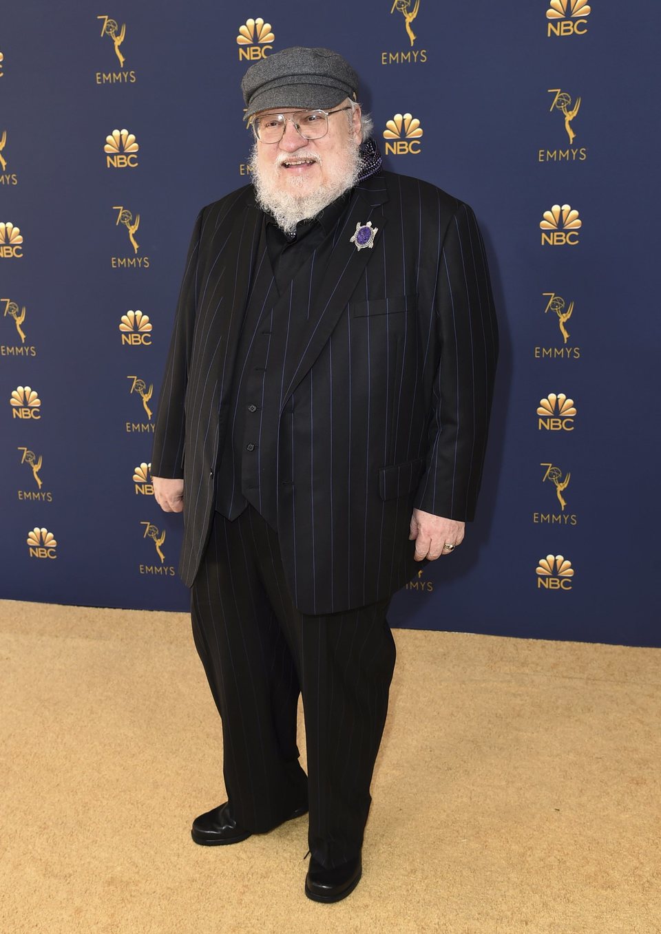 George R.R. Martin en la alfombra roja de los Emmy 2018