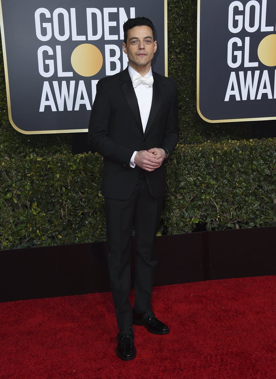 Rami Malek en la alfombra roja de los Globos de Oro 2019