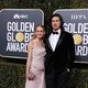 Adam Driver y Joanne Tucker en la alfombra roja de los Globos de Oro 2019