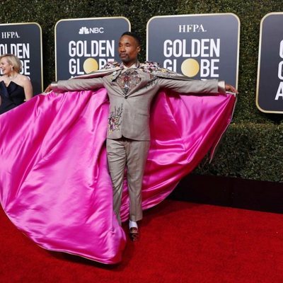 Billy Porter en la alfombra roja de los Globos de Oro 2019