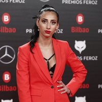 Zaida Romero en la alfombra roja de los Premios Feroz 2019