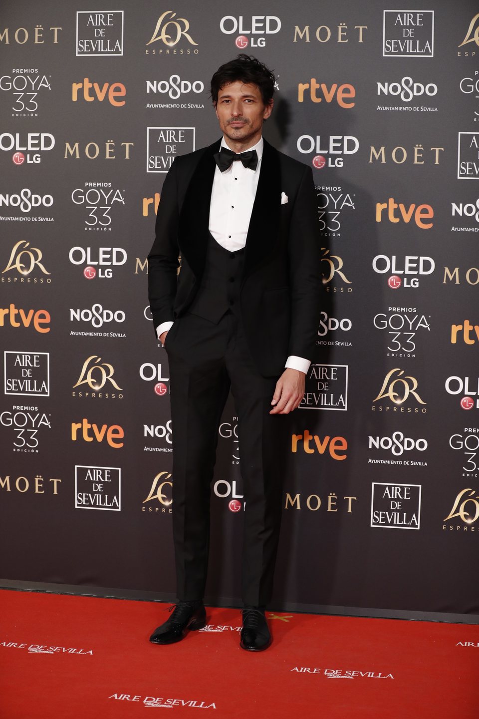 Andrés Velencoso en los Premios Goya 2019