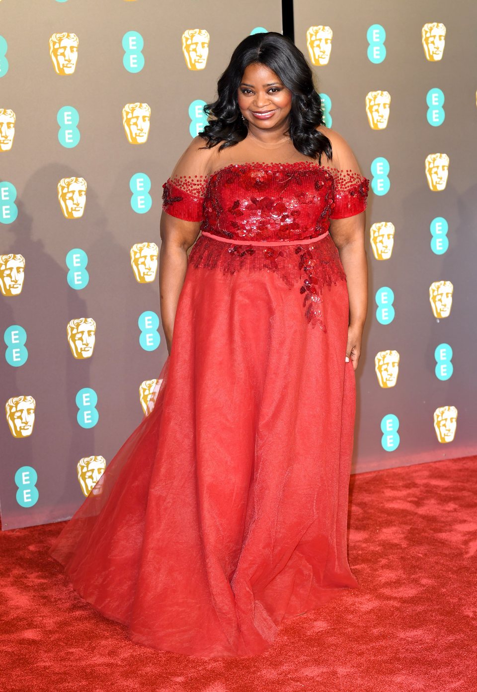 Octavia Spencer en la alfombra roja de los BAFTA 2019