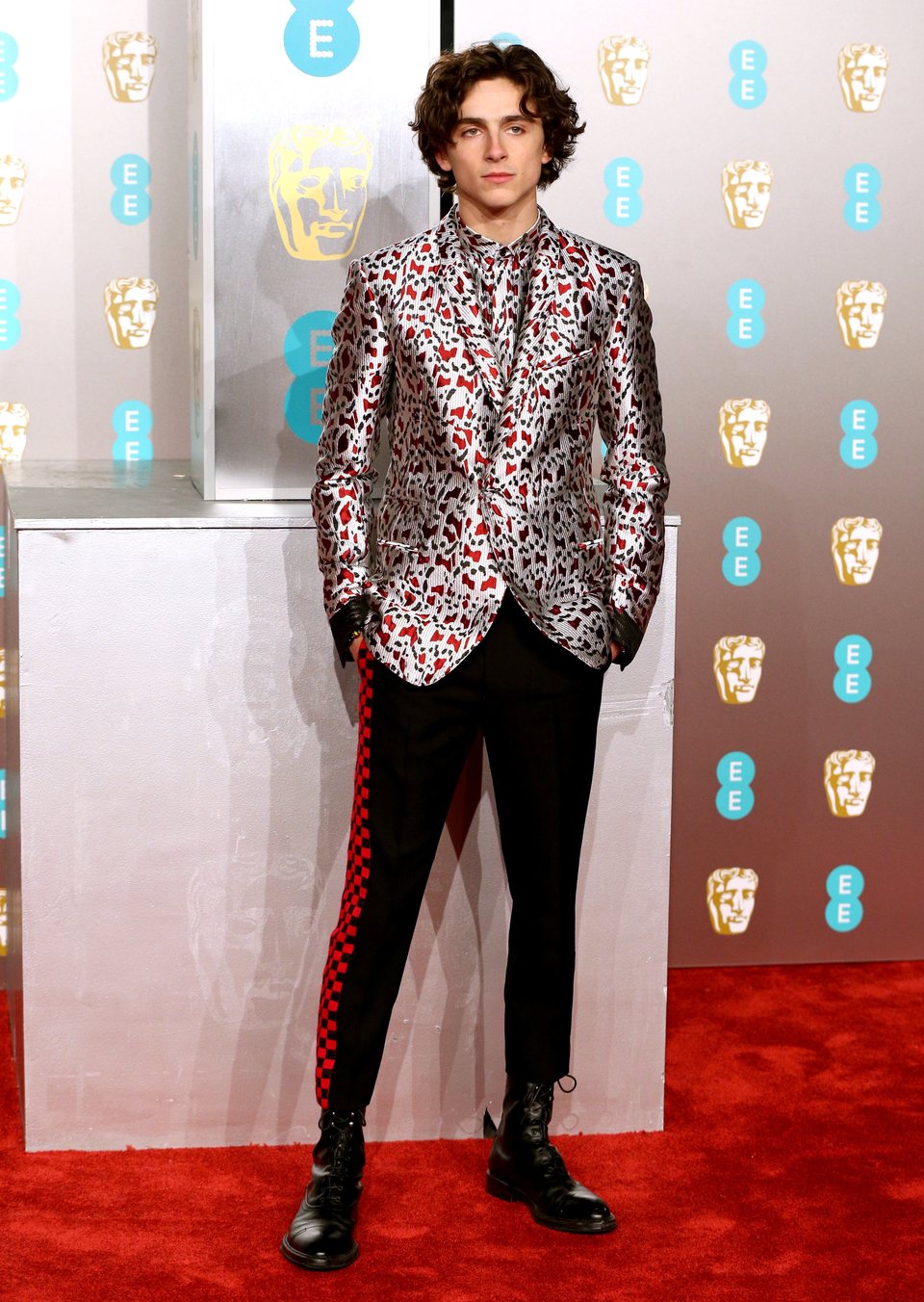 Timothée Chalamet en la alfombra roja de los BAFTA 2019