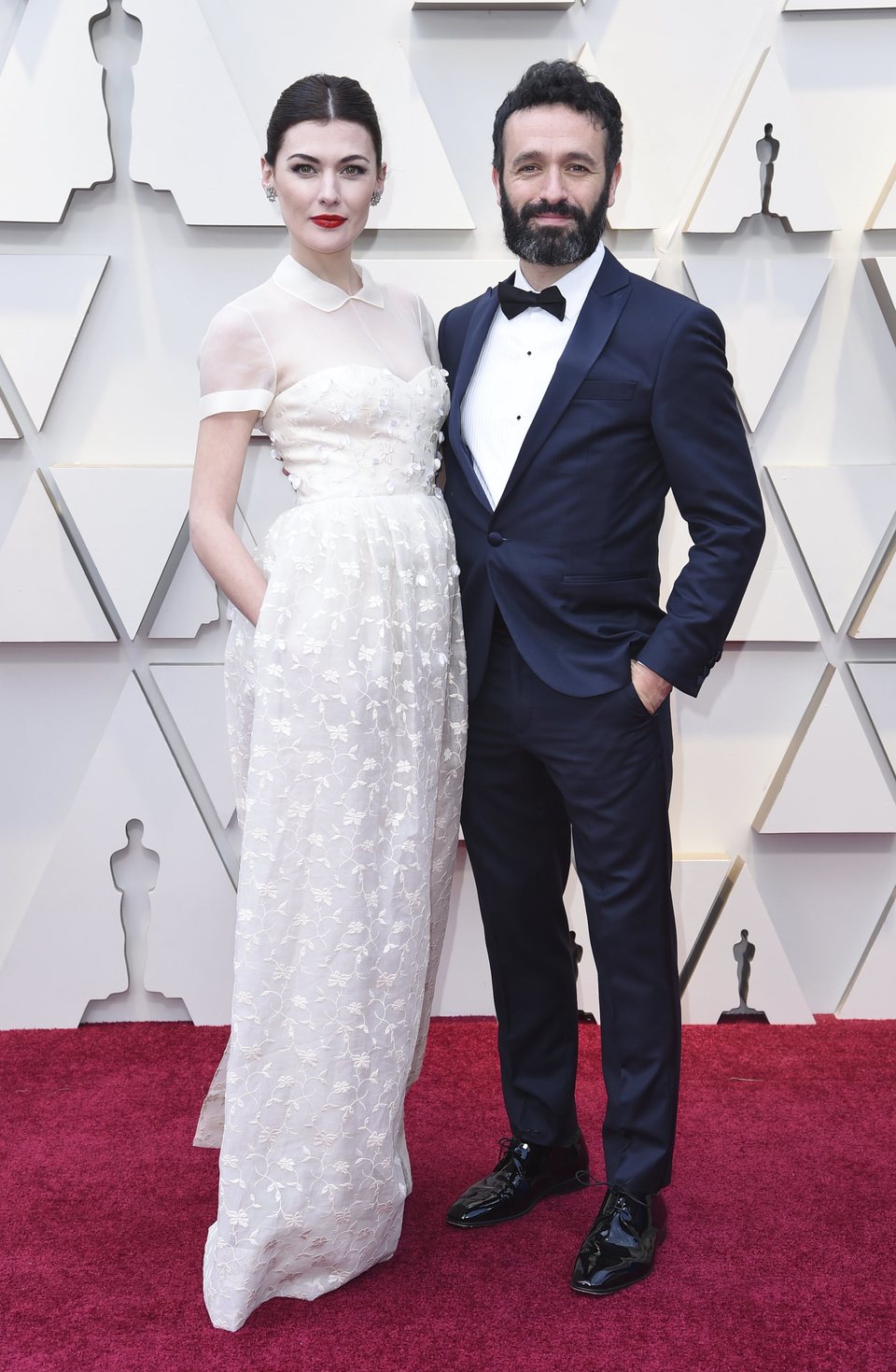 Marta Nieto y Rodrigo Sorogoyen en la alfombra roja de los Oscar 2019