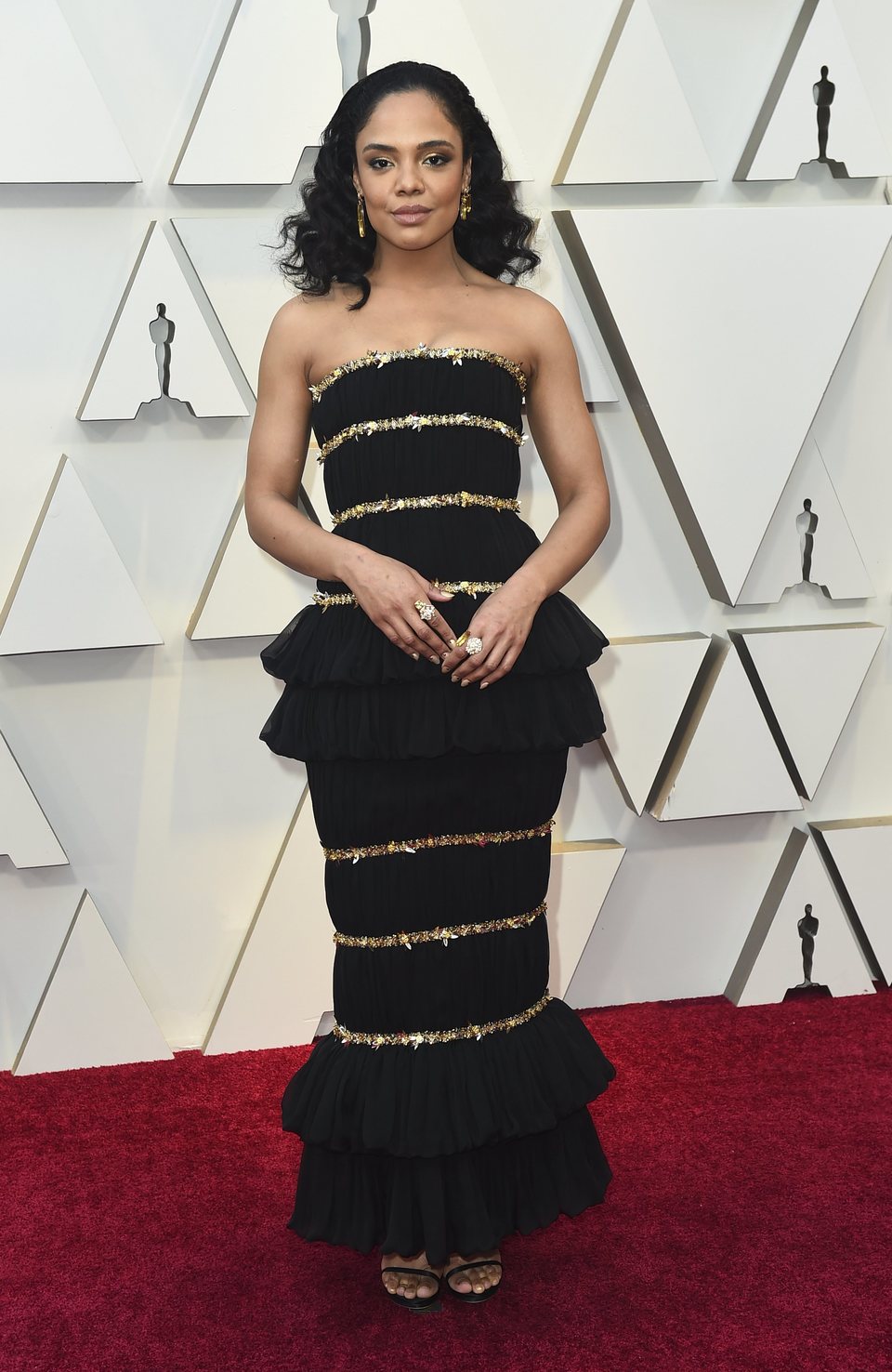 Tessa Thompson en la alfombra roja de los Oscar 2019