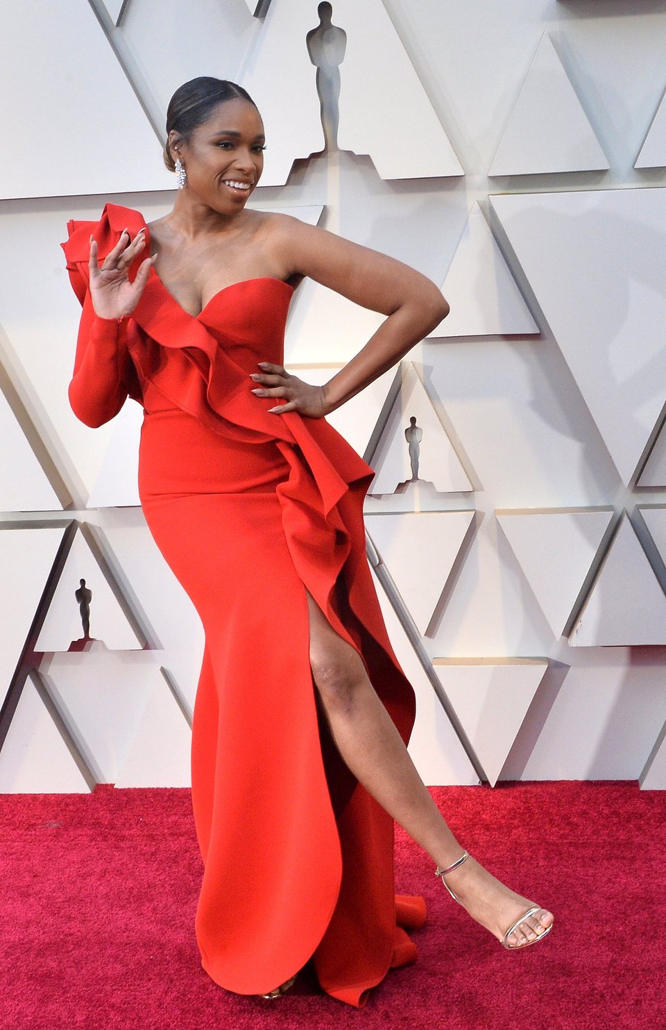 Jennifer Hudson en la alfombra roja de los Oscar 2019