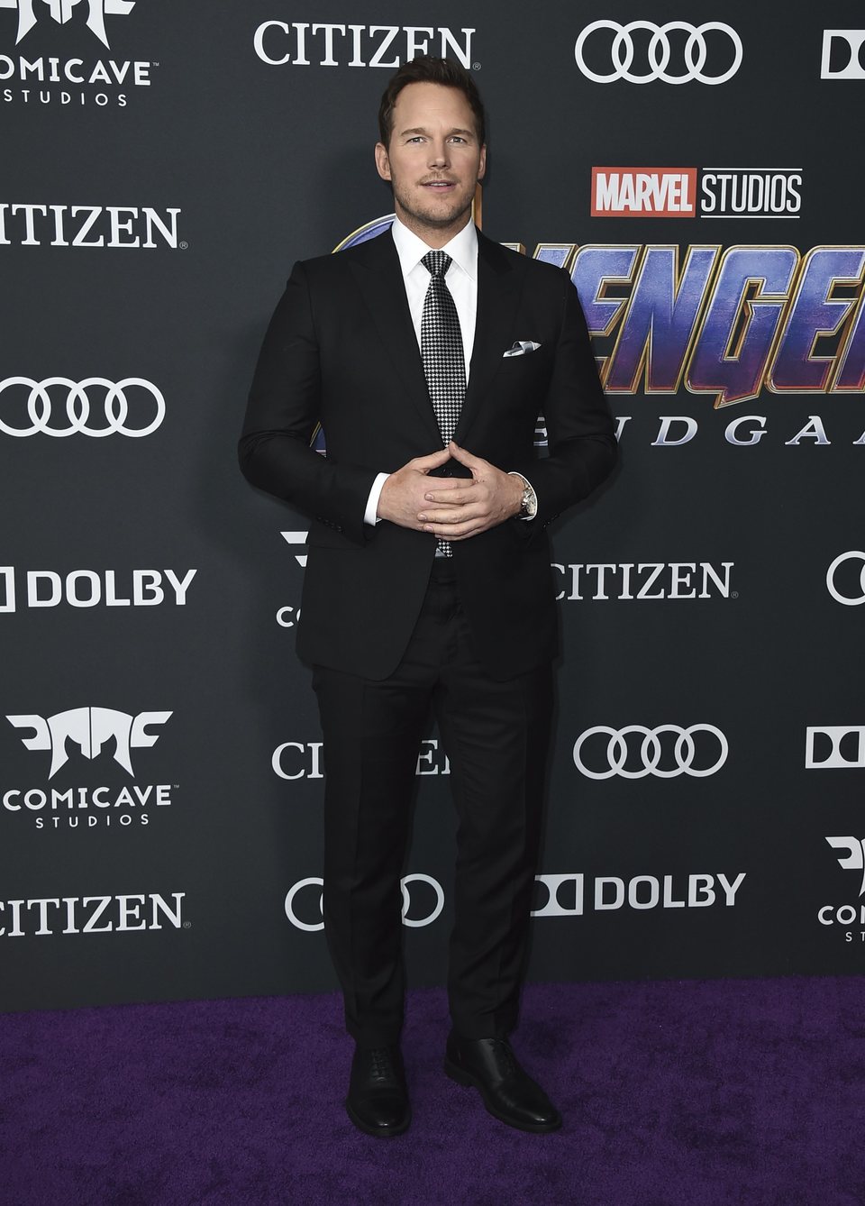 Chirs Pratt en la alfombra roja de 'Vengadores: Endgame'