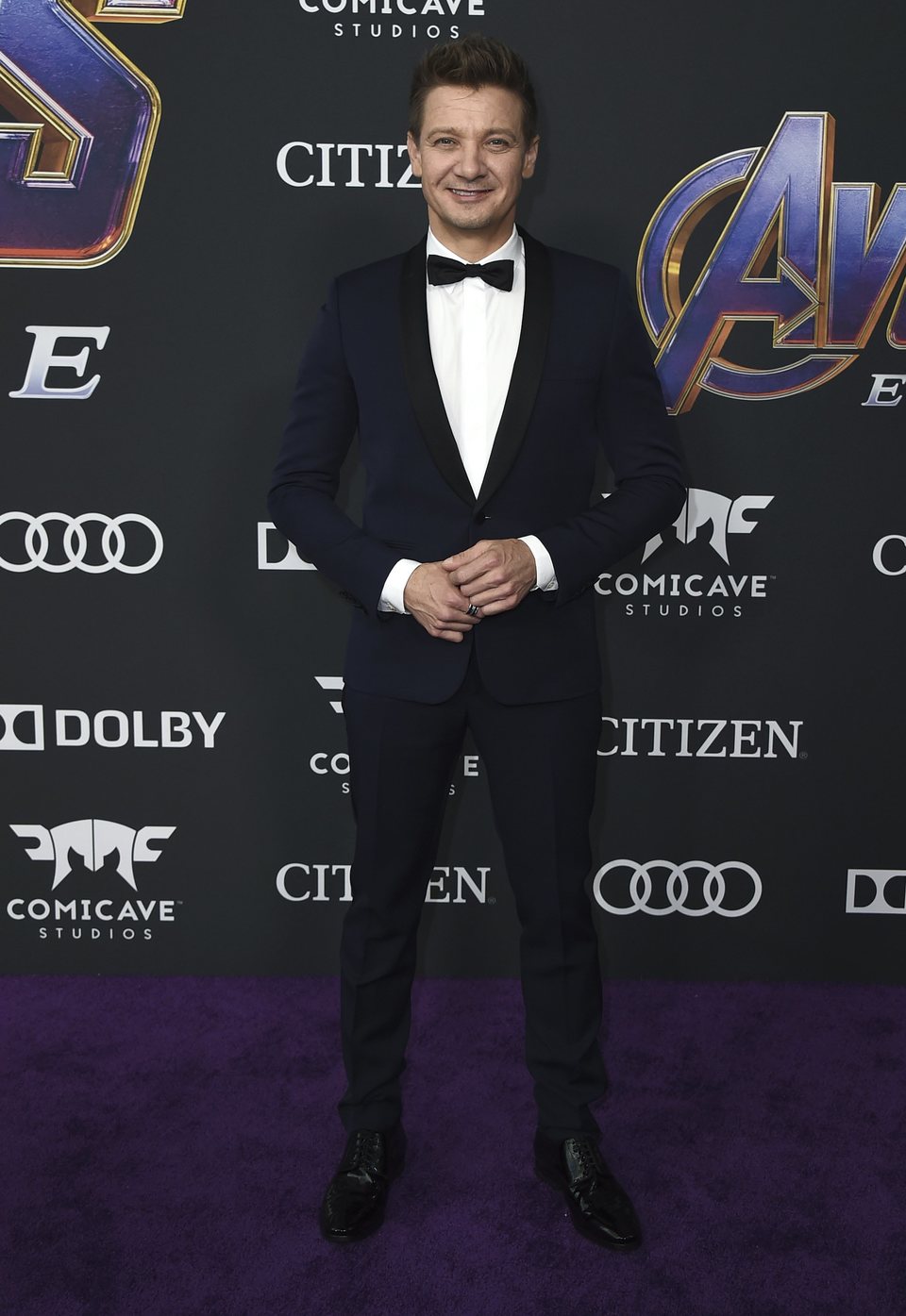 Jeremy Renner en la alfombra roja de 'Vengadores: Endgame'