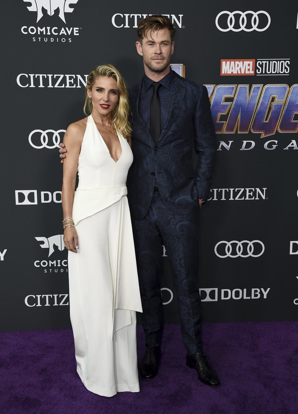 Chris Hemsworth y Elsa Pataky en la alfombra roja de 'Vengadores: Endgame'