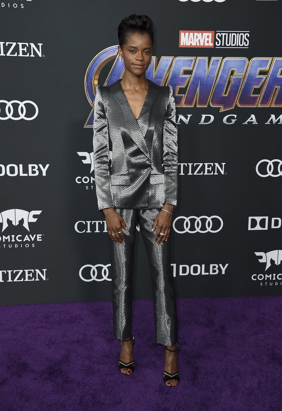 Letitia Wright en la alfombra roja de 'Vengadores: Endgame'