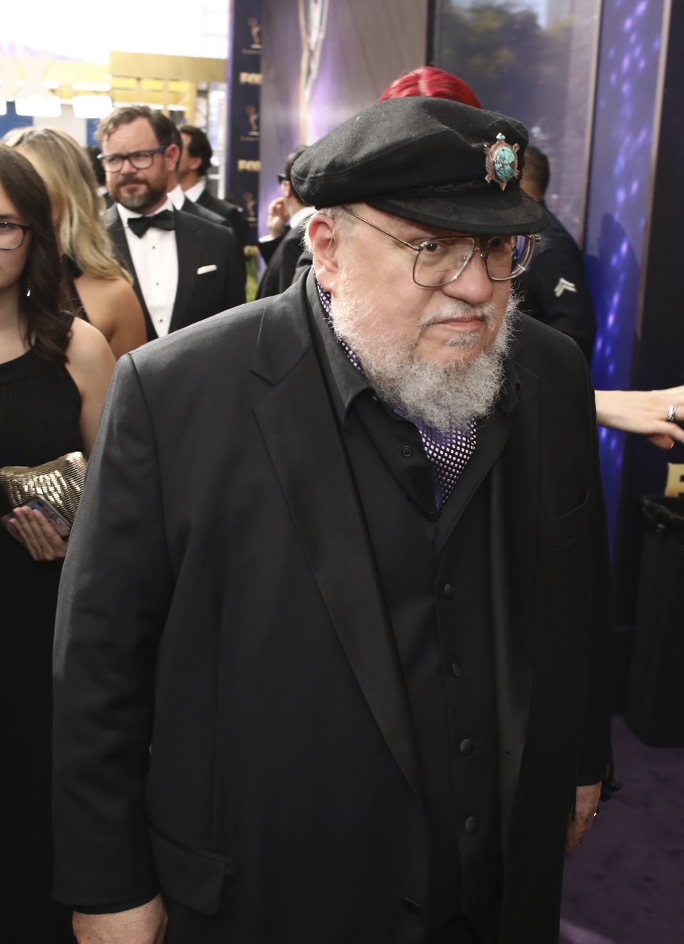 George R. R. Martin en la alfombra roja de los Emmy 2010