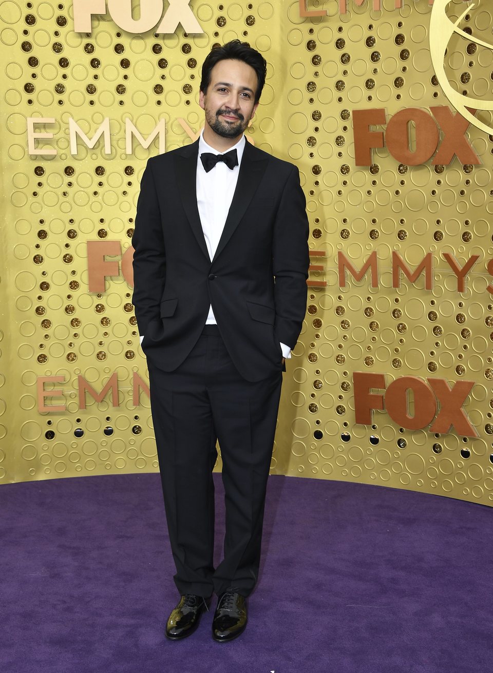 Lin-Manuel Miranda en la alfombra roja de los Emmy 2019