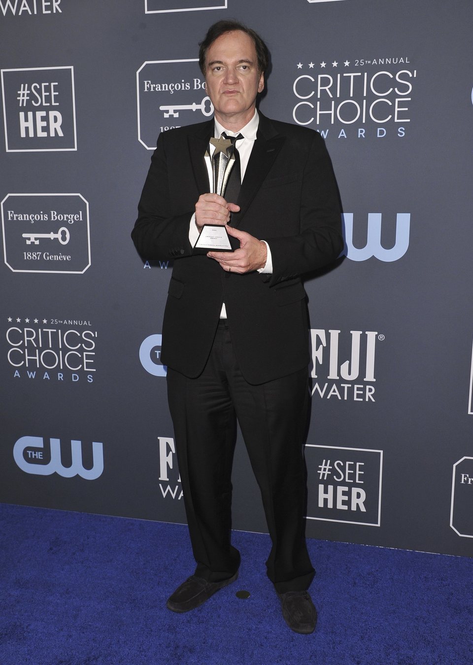 Quentin Tarantino en la alfombra roja de los Critics' Choice Awards 2020