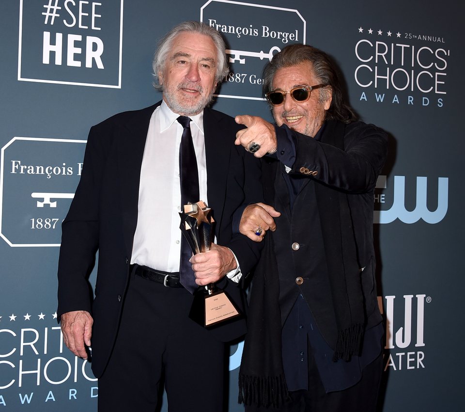 Robert De Niro y Al Pacino en la alfombra roja de los Critics' Choice Awards 2020