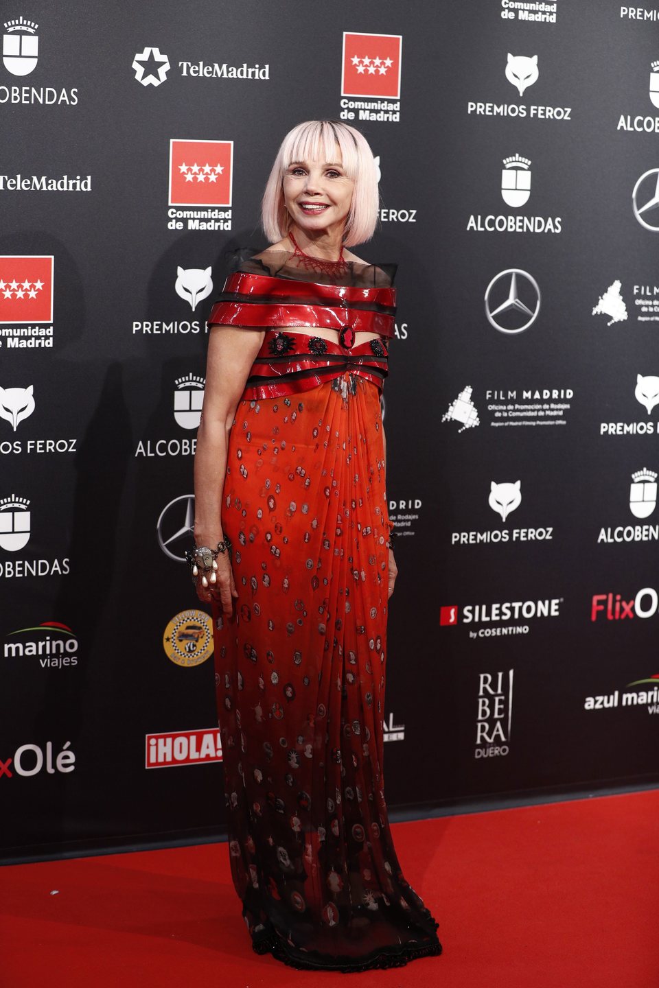 Victoria Abril en la alfombra roja de los Premios Feroz 2020