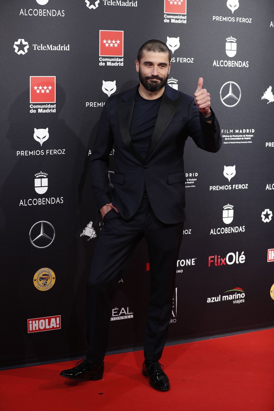 Álex García en la alfombra roja de los Premios Feroz 2020