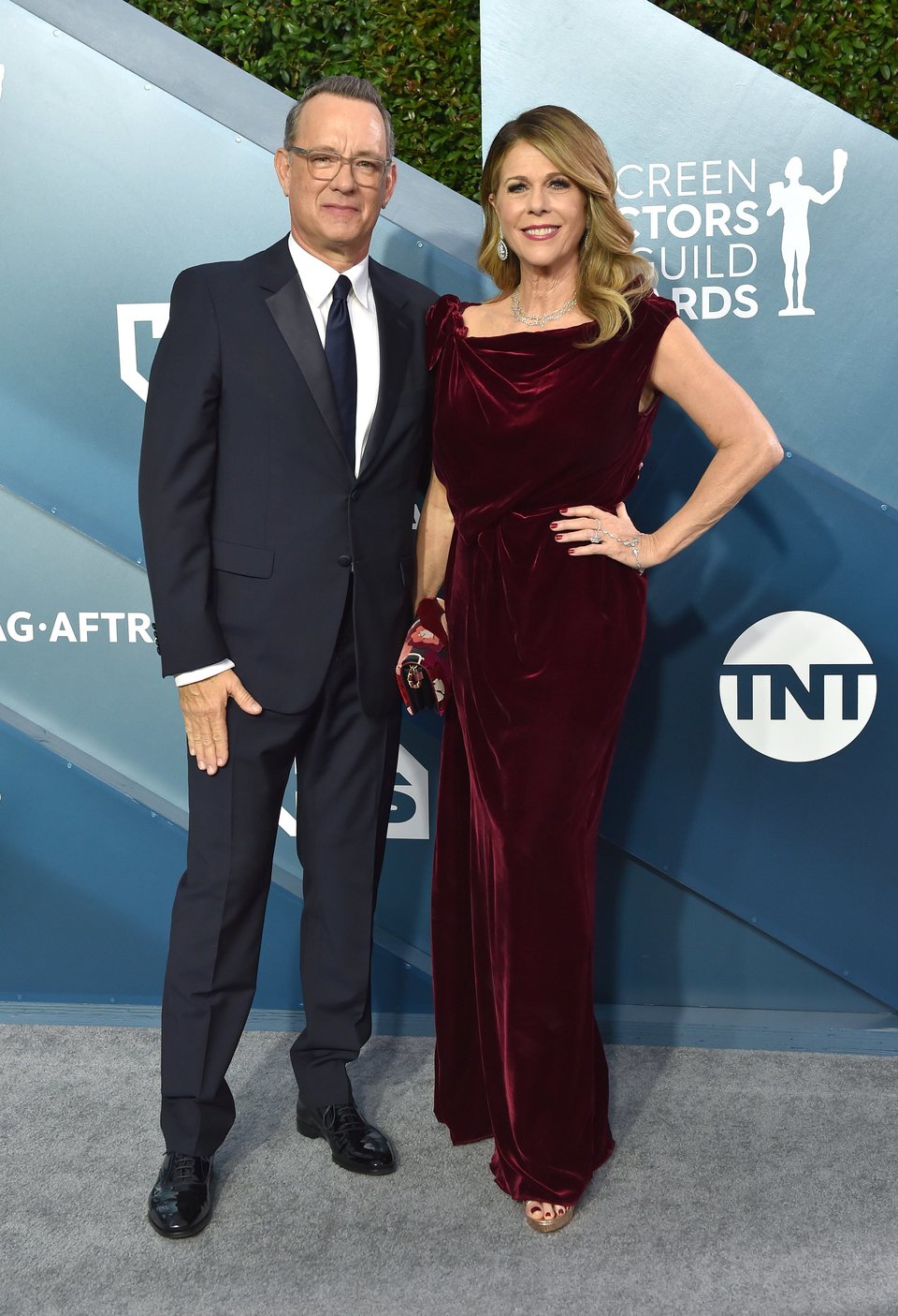 Tom Hanks y Rita Wilson en la alfombra roja de los SAG Awards 2020