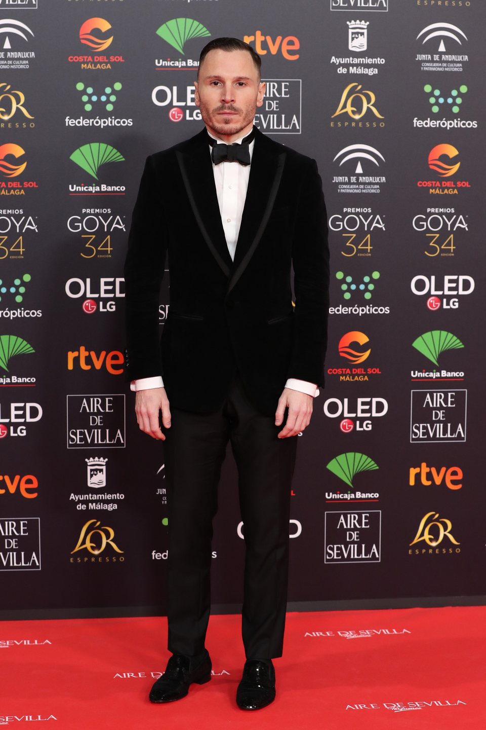 Ruben Ochandiano en la alfombra roja de los Premios Goya 2020