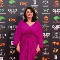 Adelfa Calvo en la alfombra roja de los Premios Goya 2020