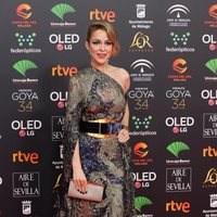 Silvia Abascal en la alfombra roja de los Goya 2020