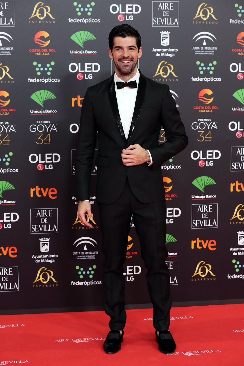 Miguel Angel Muñoz en la alfombra roja de los Premios Goya 2020