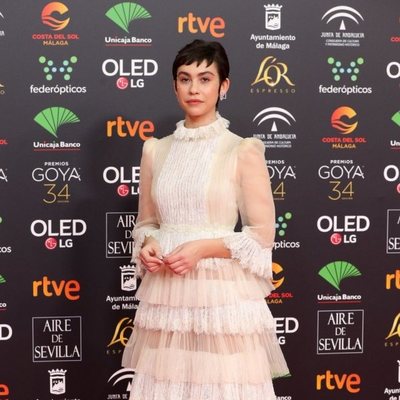 Greta Fernández en la alfombra roja de los Premios Goya 2020