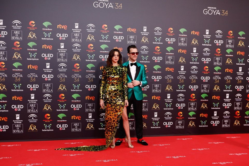 Macarena Gómez y Aldo Comas en la alfombra roja de los Premios Goya 2020