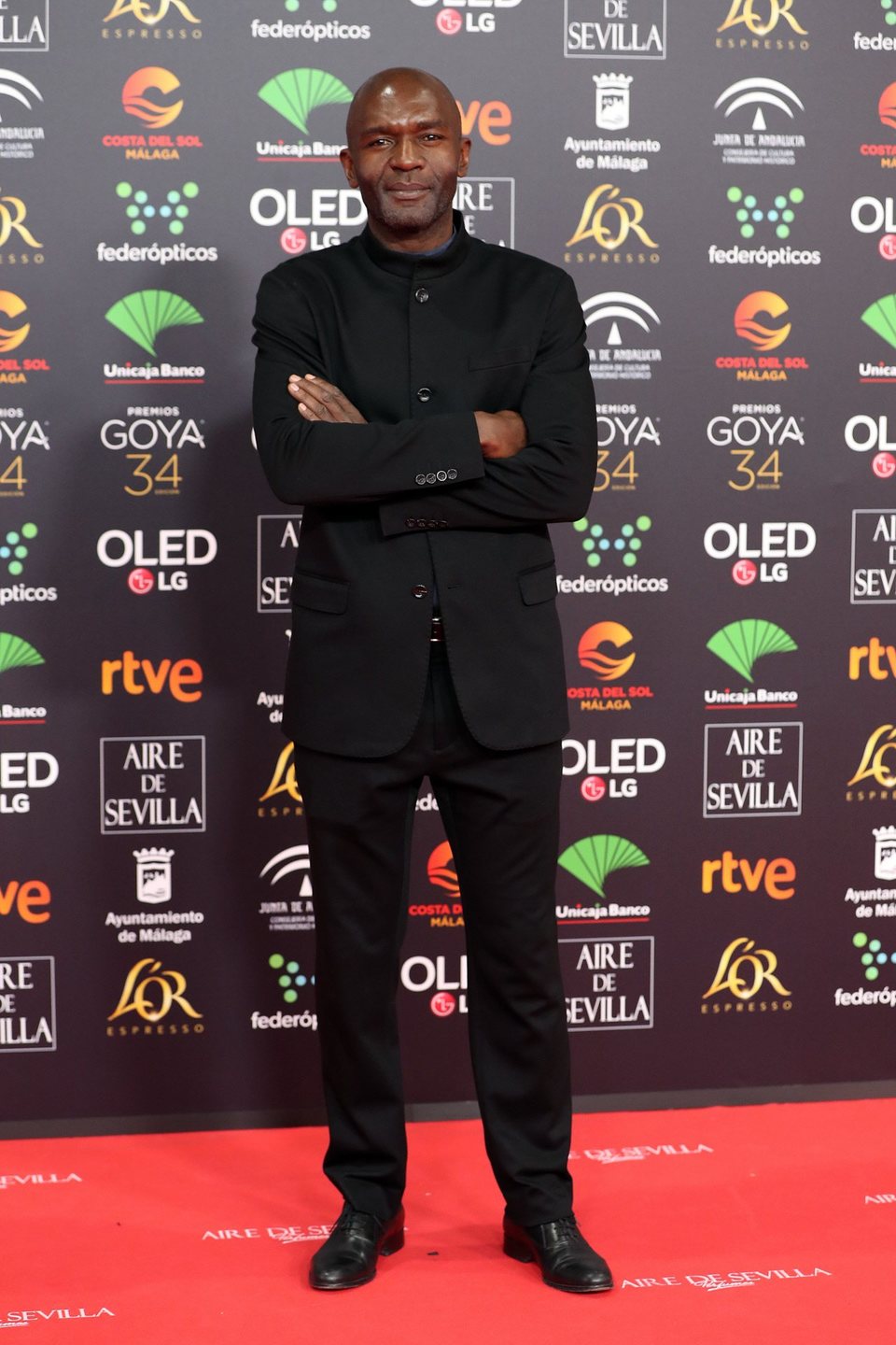 Emilio Buale en la alfombra roja de los Premios Goya 2020