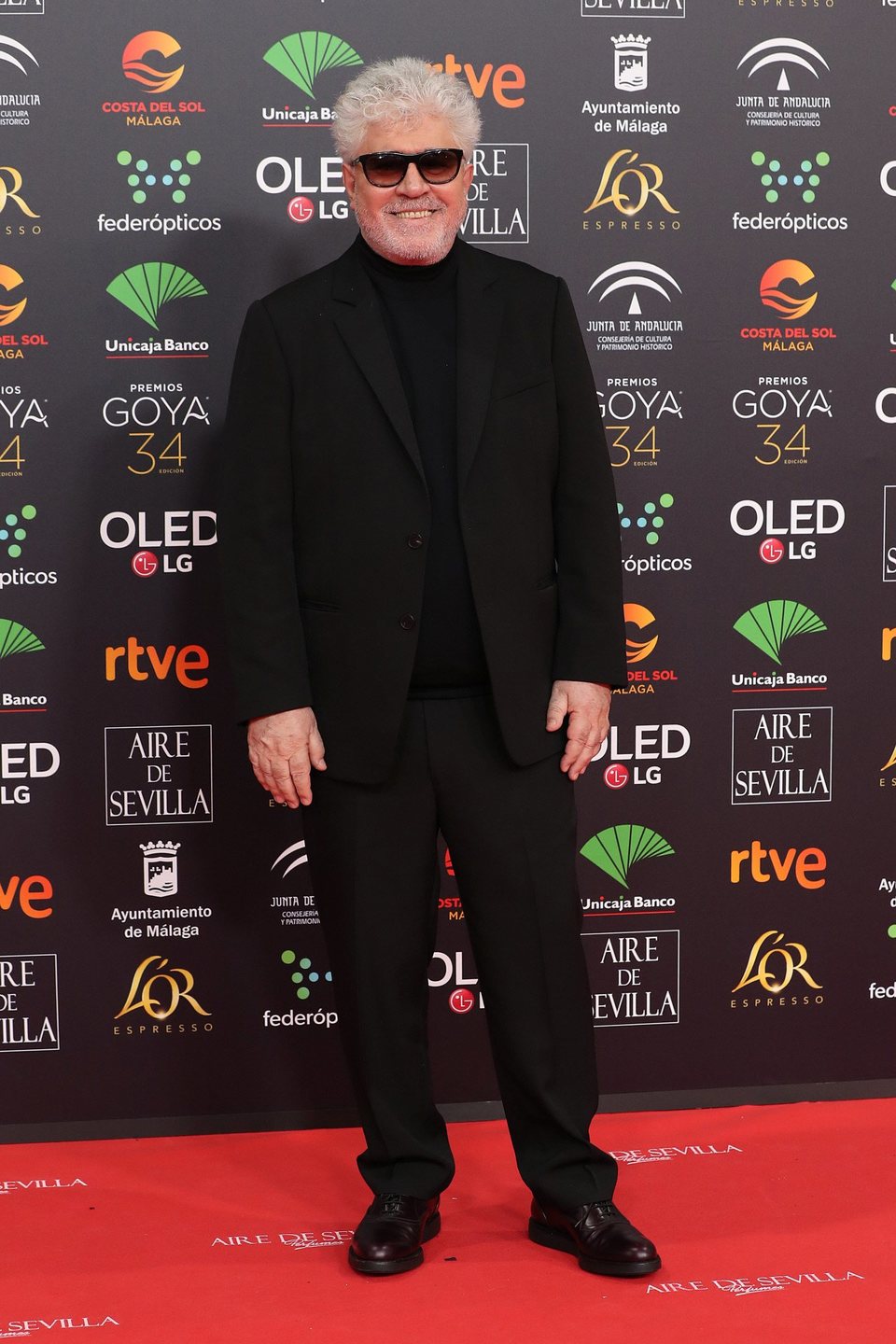 Pedro Almodódvar en la alfombra roja de los Premios Goya 2020