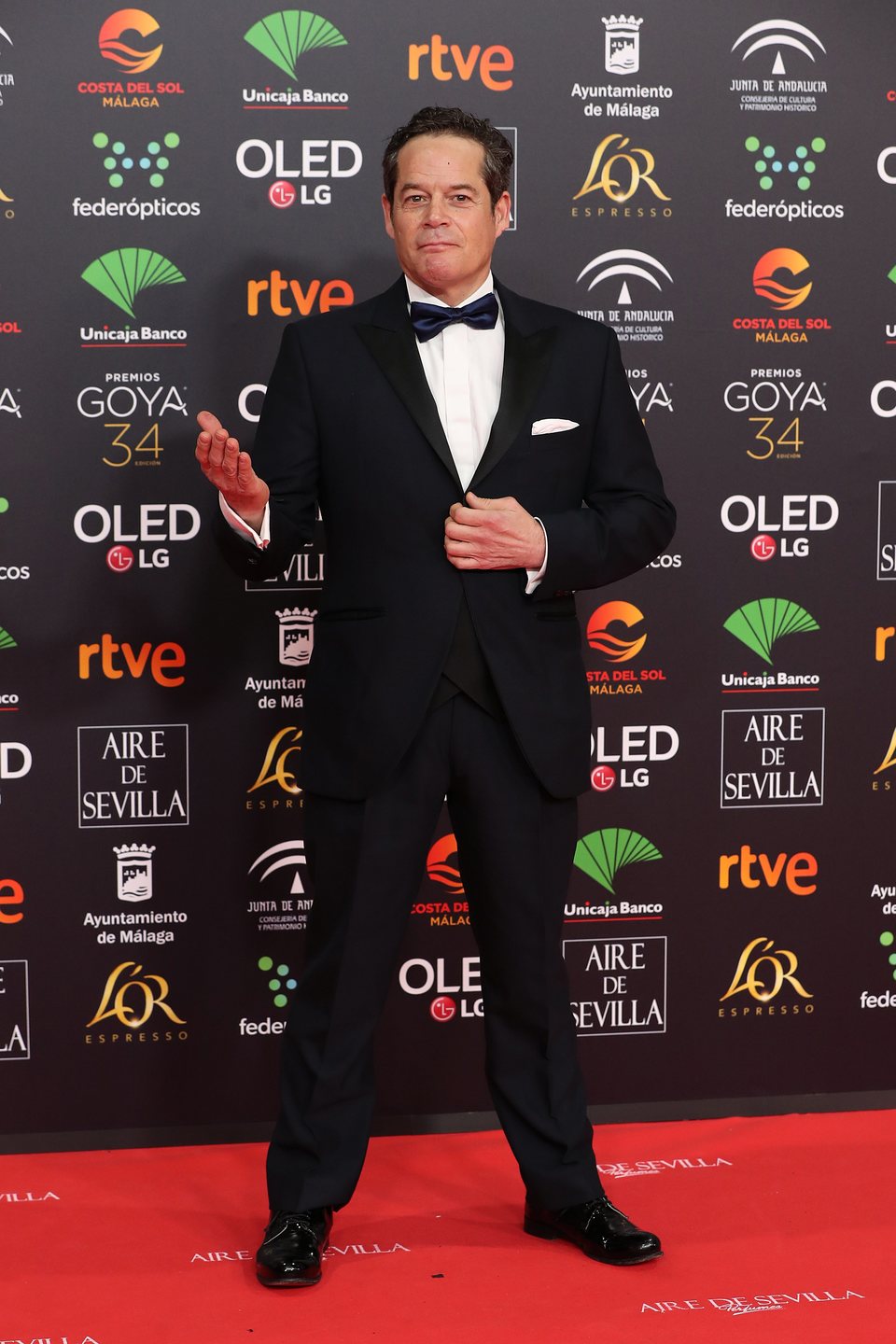 Jorge Sanz en la alfombra roja de los Premios Goya 2020